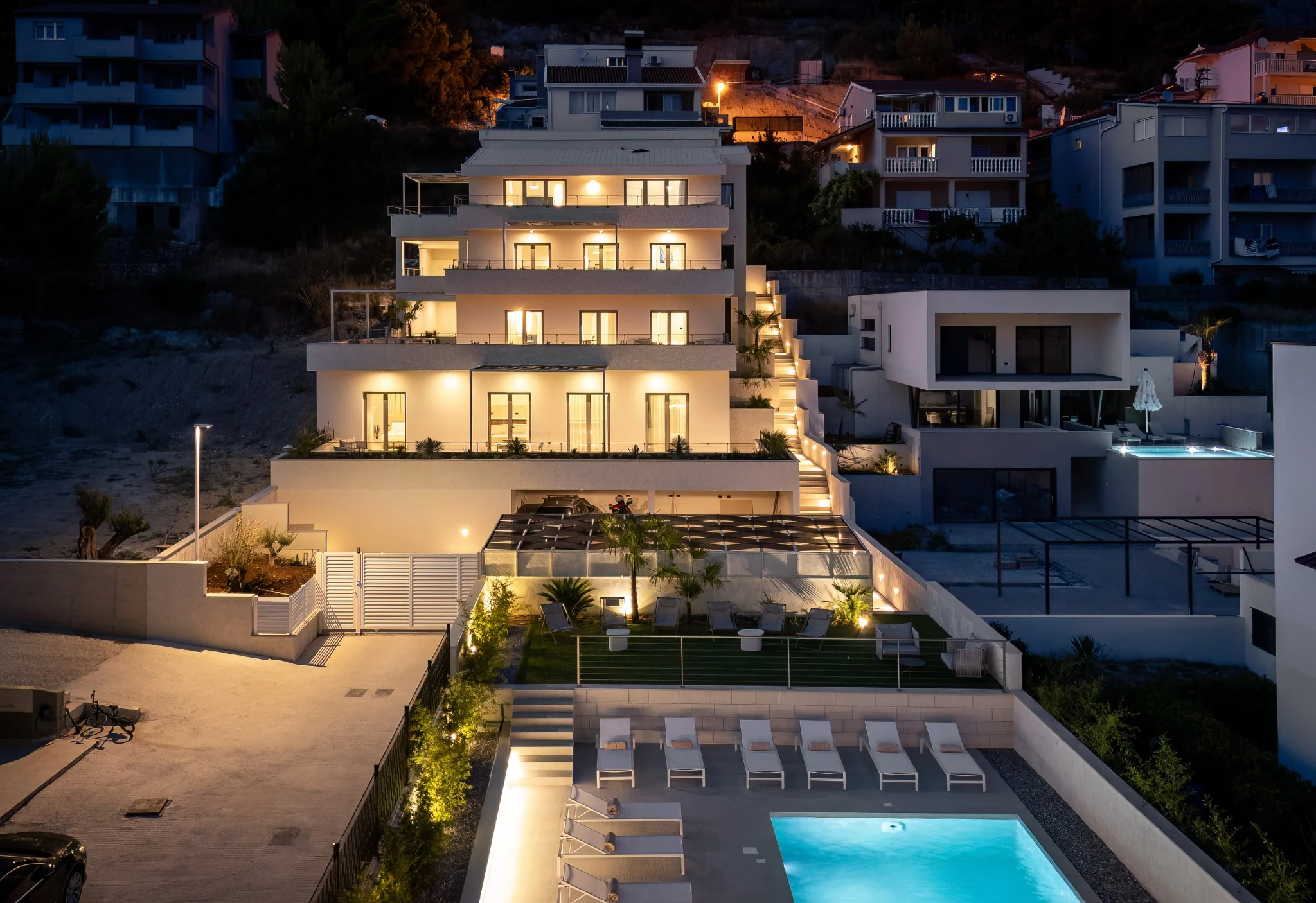 Almissum Residences illuminated exterior